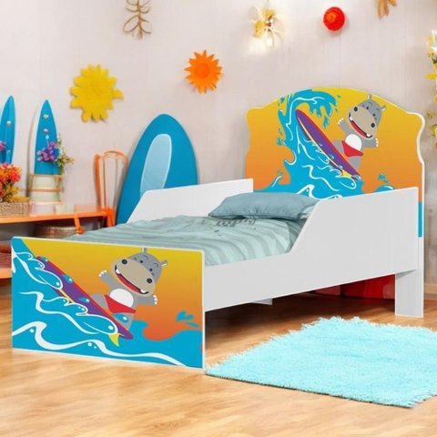 Cama Infantil Tick Surfista com Colchão