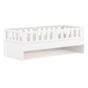 Ver imagem 2 de Cama Solteiro Mdf Branco com 04 Grades e Cabeceira Anatômica Mobilistore