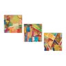 Trio de quadros decorativos Petit vertical Slim Colorful brushstrokes 130x40cm - 1