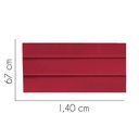 Ver imagem 2 de Painel Cabeceira Estofada Argentina 140cm Cama Box Casal Corino Vermelho- Mabe Magazine
