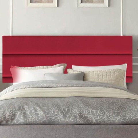 Painel Cabeceira Estofada Argentina 140cm Cama Box Casal Corino Vermelho- Mabe Magazine