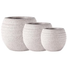 Jogo Vasos 3 Tamanhos Canela Pedra Terrano - 1