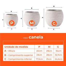 Jogo Vasos 3 Tamanhos Canela Pedra Terrano - 3