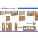 Ver imagem 2 de Armário Aéreo Cozinha Alma 2 Ptas Vidro 120cm 2 Portas MDF Basculante Salvia Carraro