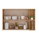Ver imagem 5 de Armário Aéreo Cozinha Alma 2 Ptas Vidro 120cm 2 Portas MDF Basculante Salvia Carraro