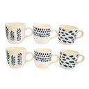 Ver imagem 1 de Jogo com 6 Xícaras de Cerâmica Cônica Blue 90ml -allmix