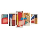 Ver imagem 1 de Conjunto de 5 quadros decorativos Slim Abstract Watercolor 135x60cm