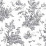 Papel de Parede Romântico Abby Rose 3 Floral Preto e Branco Ab42413 - 1