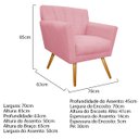 Ver imagem 5 de Kit Diva Recamier Vanessa 185cm Lado Direito e 02 Poltronas Laura Suede - ADJ Decor RECAMIER DIVÃ SO