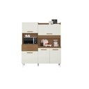 Ver imagem 3 de Armário Cozinha Compacta Isis 5 Portas 2 Gaveta Atacama Off White - Aramóveis
