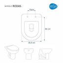 Ver imagem 3 de Assento Sanitário Acrílico Rodas Branco para vaso Sensea