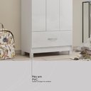 Ver mais imagens de Guarda Roupa Solteiro 3 Portas e 1 Gaveta Realeza - Branco