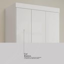 Ver imagem 5 de Guarda Roupa Solteiro 3 Portas e 1 Gaveta Realeza - Branco