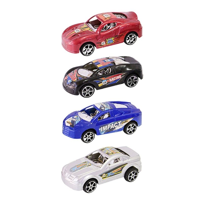 Carrinho Brinquedo Conjunto 4 Carrinhos Speed Racing Fricção - Diversão e Resistência - Panami - 2