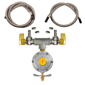 Kit Duas Saídas Gás Instalação 2kg Mangueiras:1m + 4m