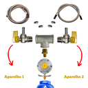 Ver imagem 3 de Kit Duas Saídas Gás Instalação 2kg Mangueiras:1m + 4m