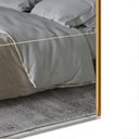 Ver mais imagens de Guarda-Roupa Casal 3 Portas com Espelho com Pés 100% MDF Platinum Bege/Off White