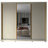 Guarda-roupa Casal 3 Portas com Espelho com Pés 100% Mdf Platinum - 2