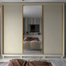 Guarda-roupa Casal 3 Portas com Espelho com Pés 100% Mdf Platinum - 1
