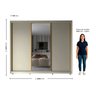 Guarda-roupa Casal 3 Portas com Espelho com Pés 100% Mdf Platinum - 5