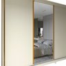 Guarda-roupa Casal 3 Portas com Espelho com Pés 100% Mdf Platinum - 11