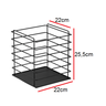 Lixeira Preta para Escritório quadrada vazada 22cm Schmitt - 2