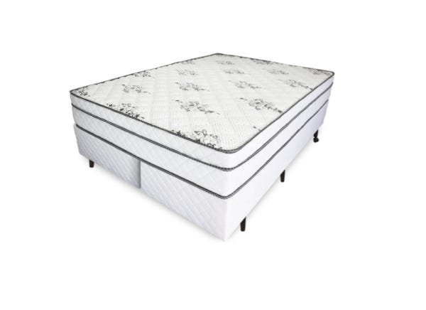 Cama Box com Colchão Completo Sono Conforto Molas Pocket Branco Queen Sise 158x198-pillowmanta