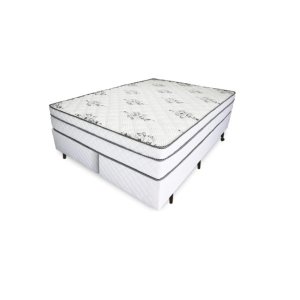 Cama Box com Colchão Completo Sono Conforto Molas Pocket Branco Queen Sise 158x198-pillowmanta