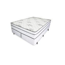 Cama Box com Colchão Completo Sono Conforto Molas Pocket Branco King Sise 193x203-pillowmanta - 1