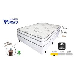 Cama Box com Colchão Completo Sono Conforto Molas Pocket Branco Casal 138x188-pillowmanta - 3