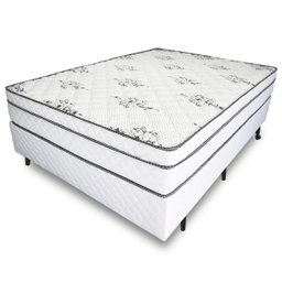 Cama Box com Colchão Completo Sono Conforto Molas Pocket Branco Casal 138x188-pillowmanta - 1