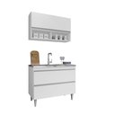 Ver imagem 4 de Kit de Cozinha Esmeralda 100cm 3 Portas Branco Maderatto Móveis