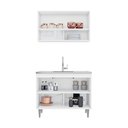 Ver imagem 3 de Kit de Cozinha Esmeralda 100cm 3 Portas Branco Maderatto Móveis