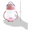 Ver imagem 2 de Copo Infantil Rosa com Canudo Musical 300ml Buba