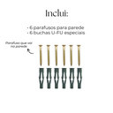 Ver imagem 2 de 3 Suportes Invisíveis de Parede para Livros Reforçado Estilo Prateleira Estrutura Alta Resistência