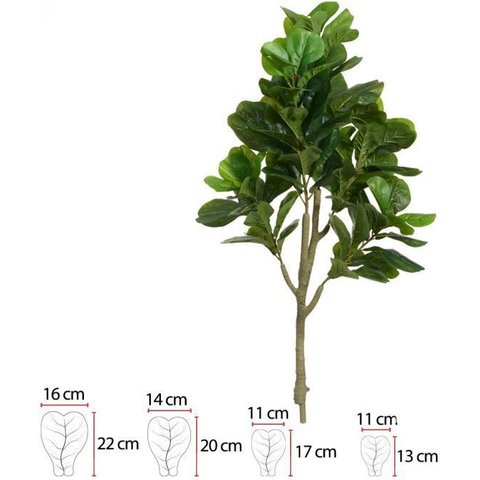 Planta Artificial Arvore Ficus Lyrata Real Toque X82 Verde 1,5m