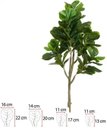 Ver imagem 1 de Planta Artificial Arvore Ficus Lyrata Real Toque X82 Verde 1,5m