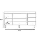 Ver imagem 4 de Balcão Gabinete para Pia Karen 147cm sem Tampo 3 Portas Branco - Abmaza Peternella