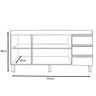 Balcão Gabinete para Pia Karen 147cm sem Tampo 3 Portas Branco - Abmaza Peternella - 4
