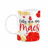 Caneca Floral Mães - Feliz Dia Das Mães - Red Flowers - 1