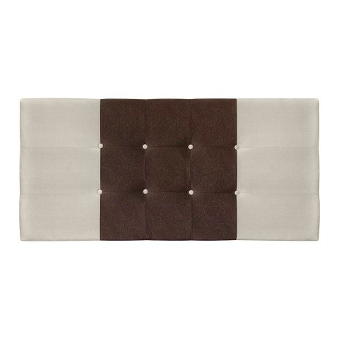 Cabeceira Casal Jbe Moveis Nina 144cm Bege/Marrom para Cama Box 138cm Decoração Quarto
