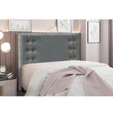 Ver imagem 3 de Cabeceira Cama Box King 195 Cm Gênova Veludo Cinza S04 - D'Rossi