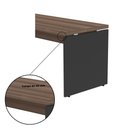 Ver mais imagens de Mesa Pé Balcão Escritório com 3 Gavetas 189x180cm Preto-walnut