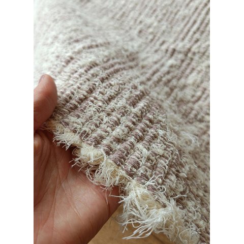 Tapete Artesanal Algodão Beira Cama Versatto Rose Cru 80 x 150