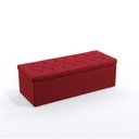 Ver imagem 3 de Kit Cabeceira Decorativa Para Cama Box Pegasus e Calçadeira Sagitarius 160 Para Cama Queen Sued Verm