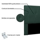 Ver imagem 7 de Cabeceira Para Cama Box Casal Aquilla 140cm Veludo - SSX Multicoisas Spezzia Verde