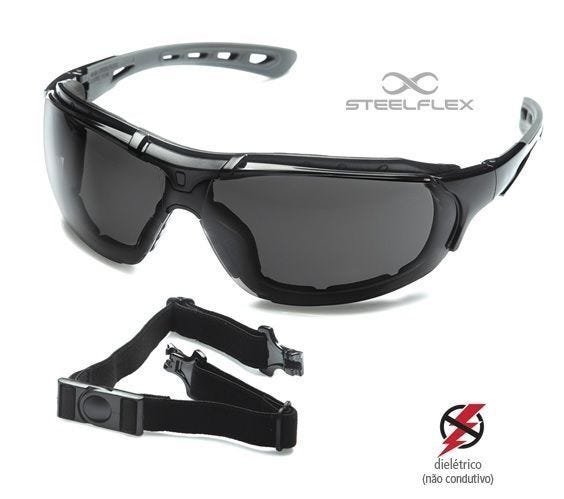 Óculos De Proteção Steelflex Anti Embaçante Tático Tiro Airsoft Bike Moto Roma Ca 40903 - 2