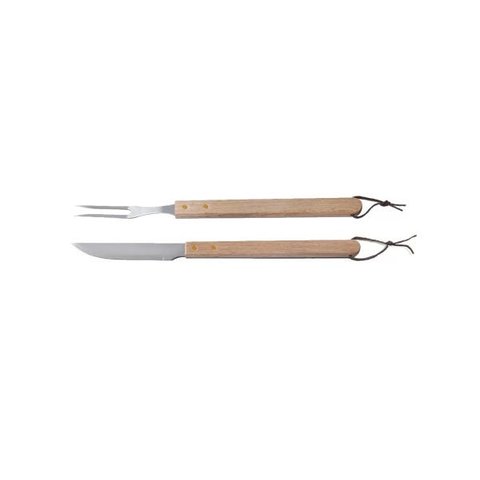 Conjunto Churrasco 2 Peças Faca E Garfo Brinox