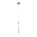 Ver imagem 1 de Pendente Cristal Goccia 41cm LED 3W Dourado OC002S Bella