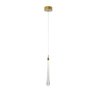 Pendente Cristal Goccia 41cm LED 3W Dourado OC002S Bella - 1